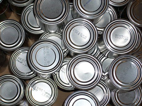 tinned cans